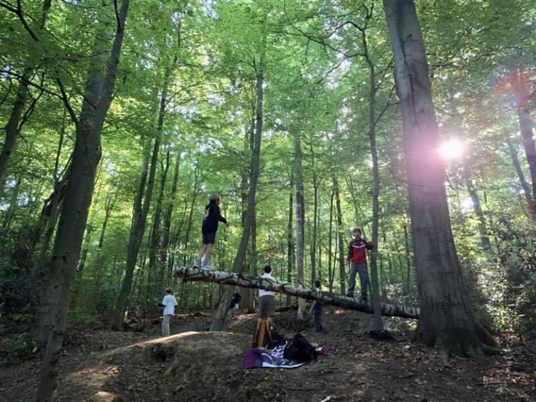 21 - Einige Teilnehmende im Wald