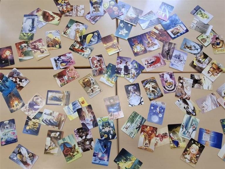 27 - Die vorbereiteten Bilder von Herrn Preyer, die für die Inspiration von Texten genutzt wurden