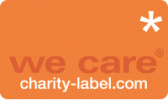 We care Charity-label